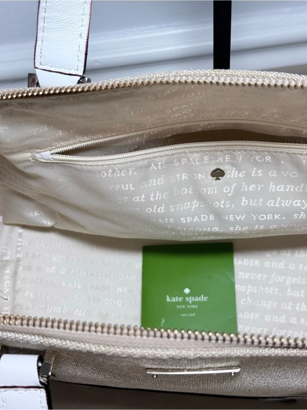 Kate Spade Reiley Straw & White Leather Dome Satchel Crossbody Bag